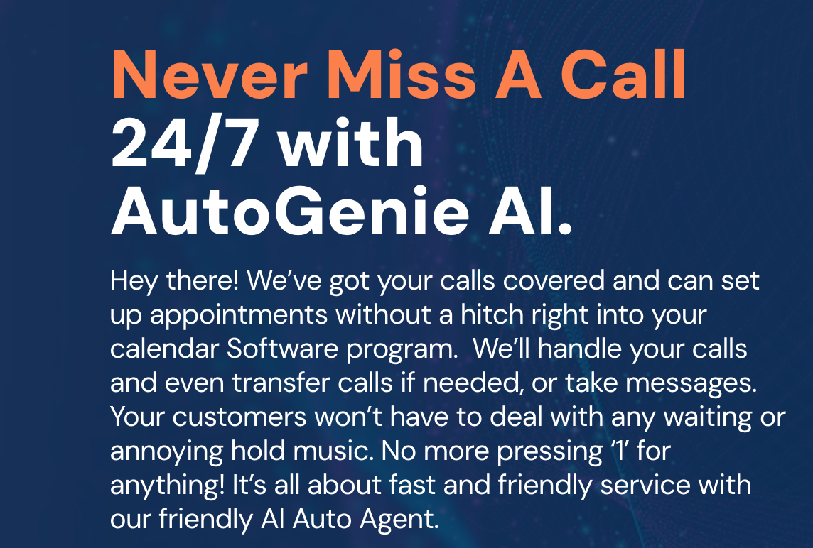 autogenie never miss a call