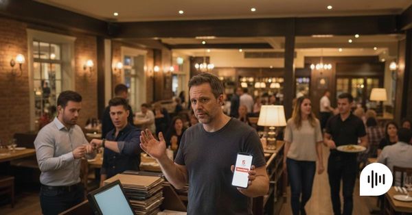 Restaurant owner stressed because he lost reservations due to peak hour