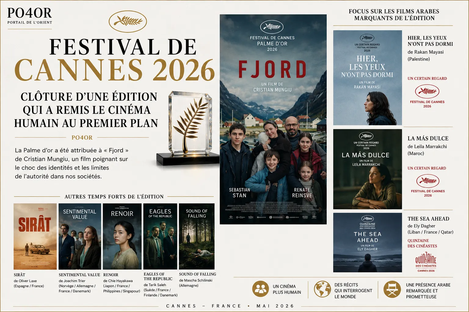 Festival de Cannes 2026 : clôture d’une édition qui a remis le cinéma humain au premier plan