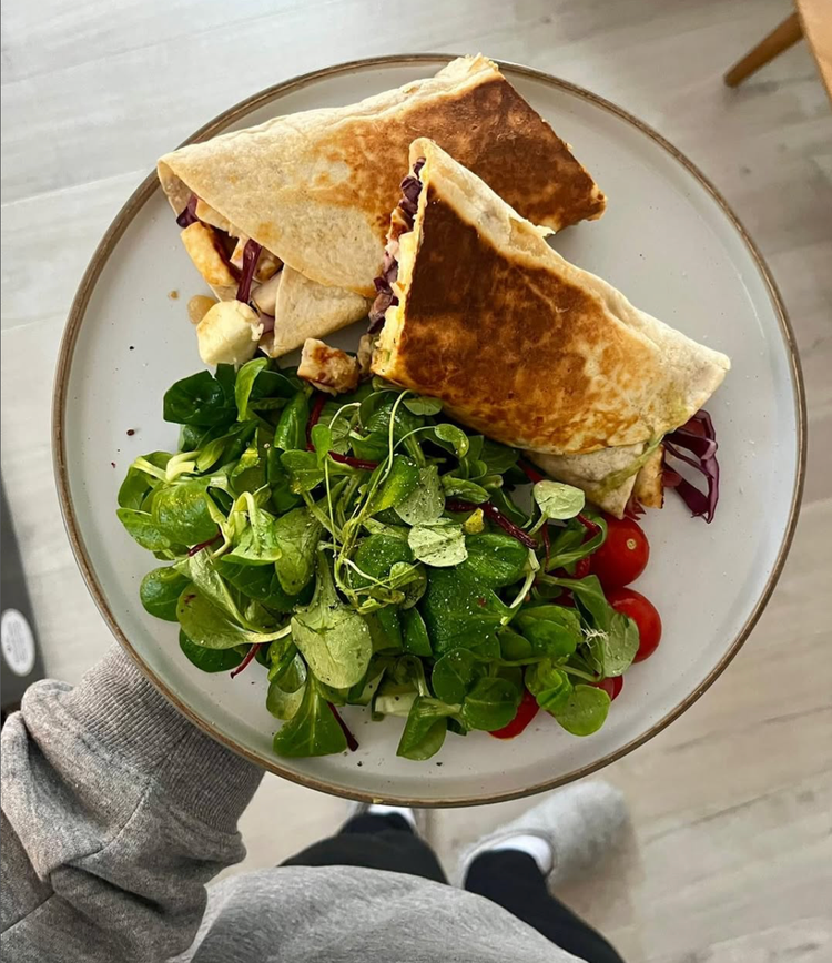 Halloumi egg wrap