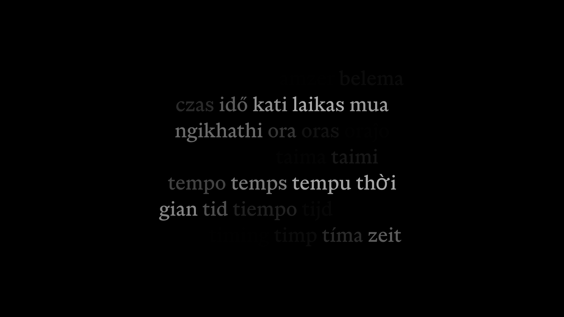 The Many Tongues of Time