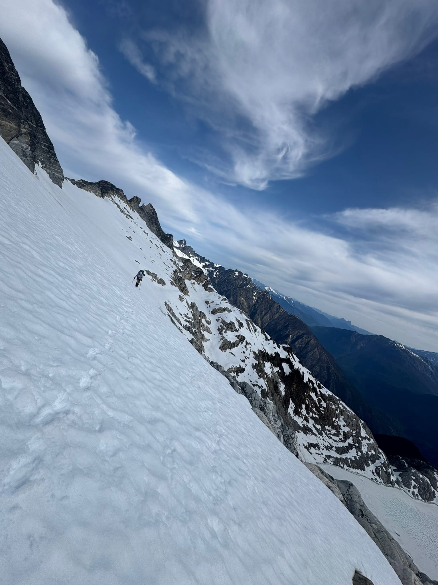 Handling that steep snow like a BOSS