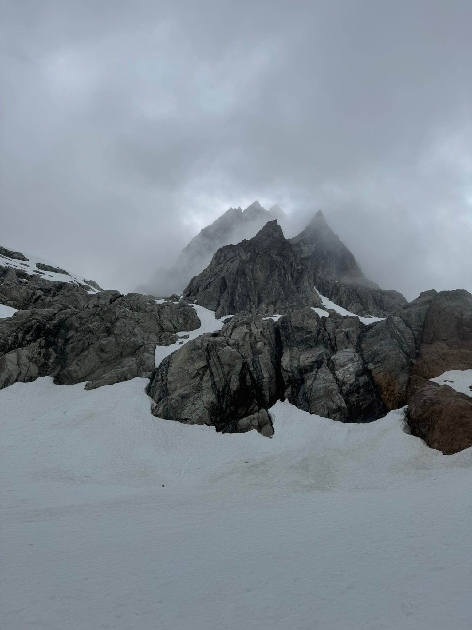 Toothy El Do Needle in the clouds as a reward for us not being crushed by rockfall.