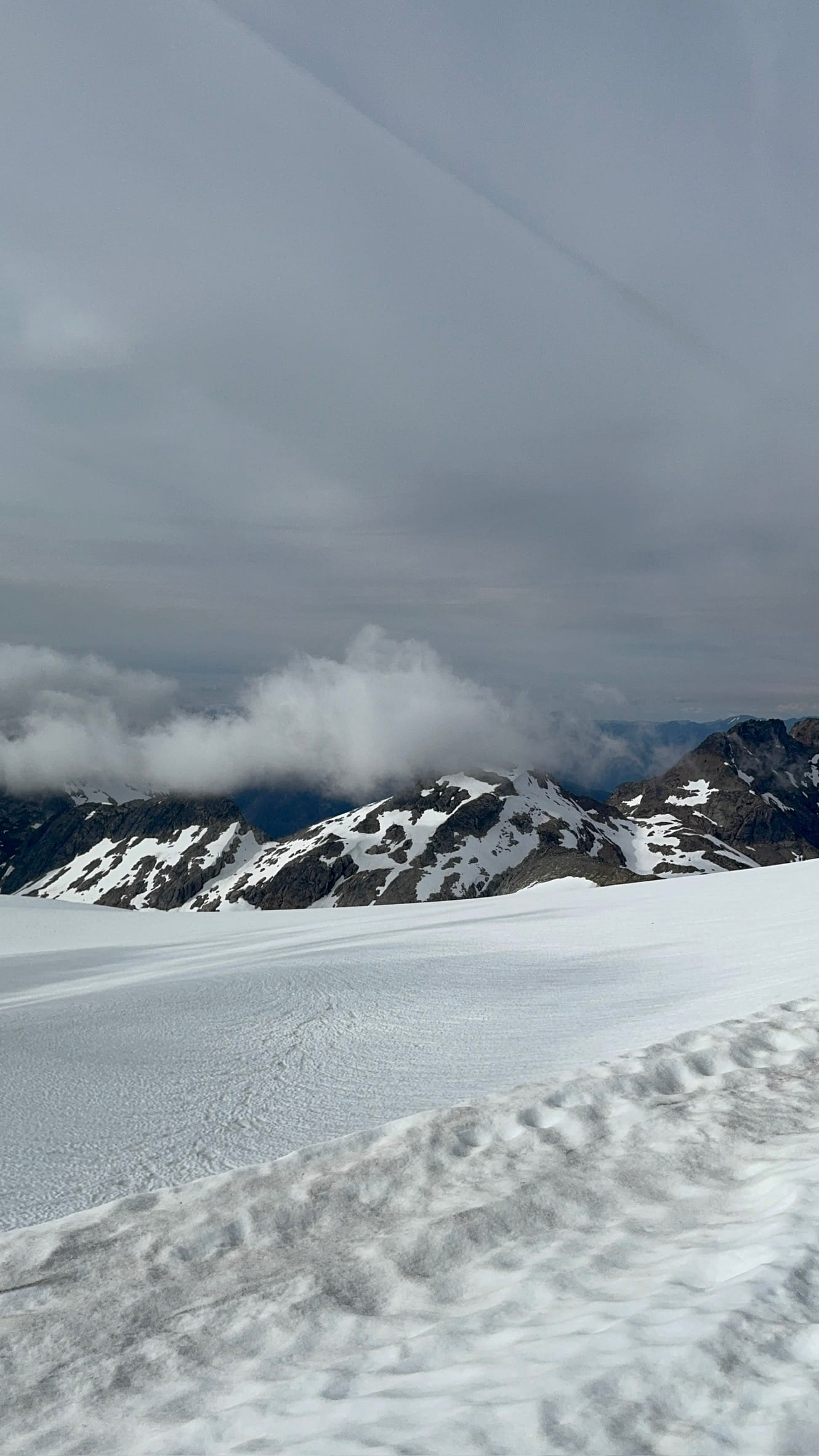 Playing Peekaboo with the Neve Glacier