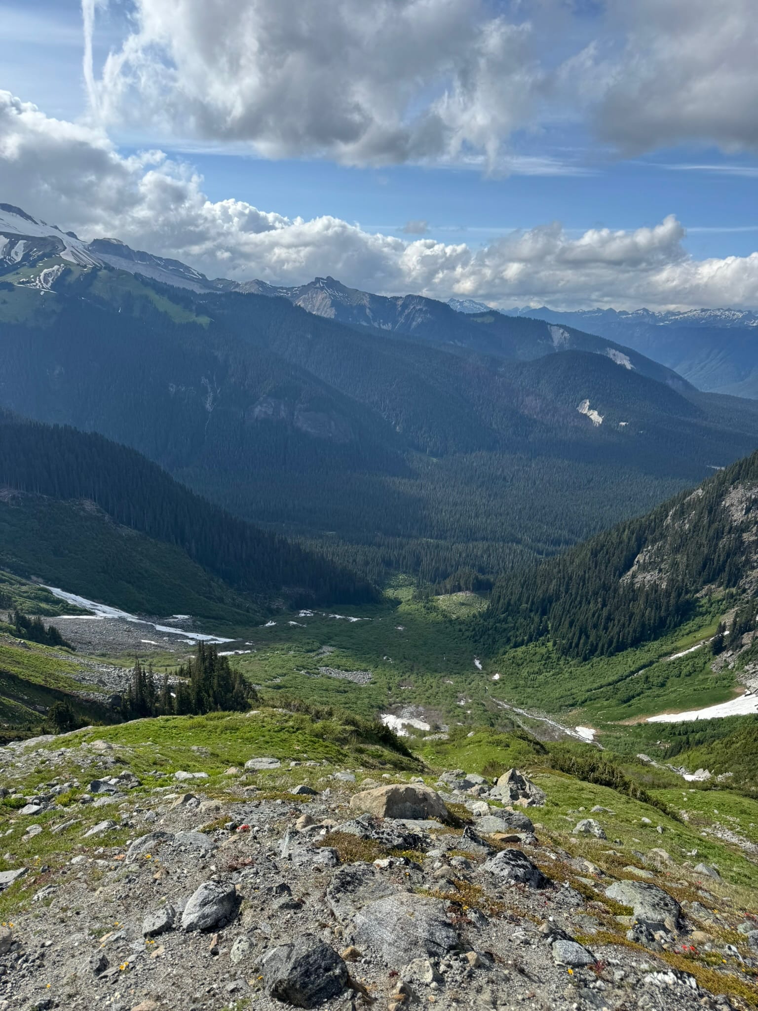 Dusty & Gamma ridge arms in a lush valley