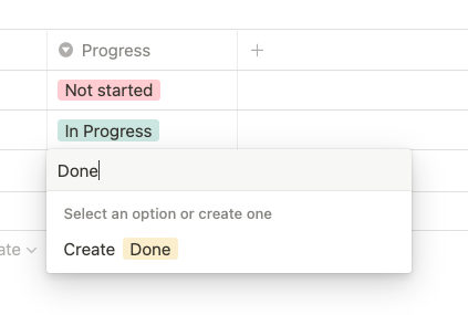 Trực tiếp gõ vào thanh tìm kiếm sẽ cho bạn option để tạo các tag mới