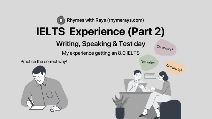 #005 IELTS Experience (Part 2) - Writing, Speaking and Test day