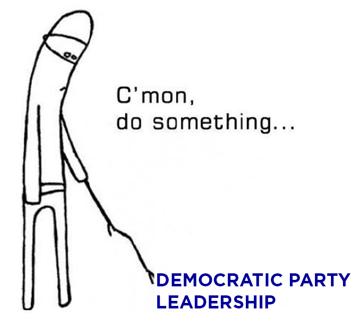 The Do Something Meme featuring White Ninja trying to poke the Democratic Party leadership awake.