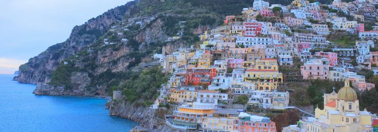 blue waters off the coast of Italy