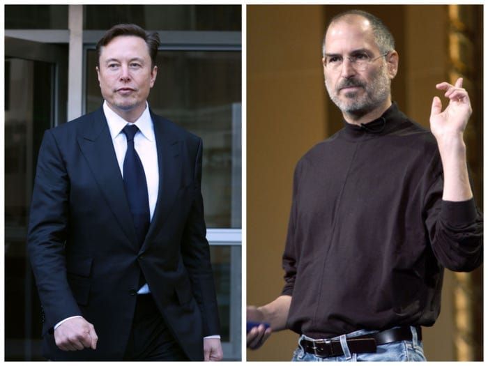 Images of Steve Jobs and Elon Musk