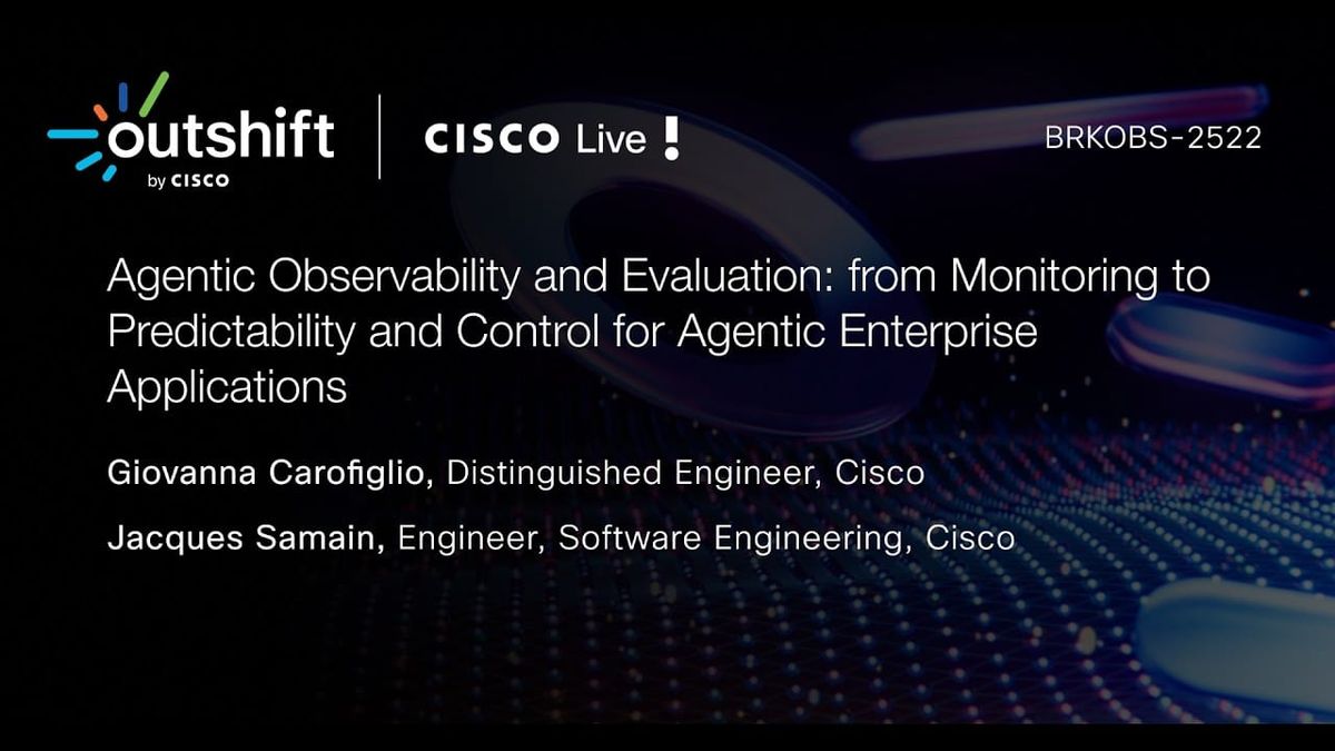 Cisco Outshift Drives AI Agent Observability Standards with OpenTelemetry and Agency Collective