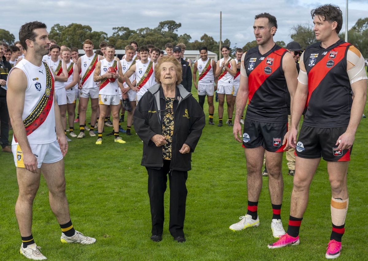 Footy fanatic Alice celebrates her centenary in style
