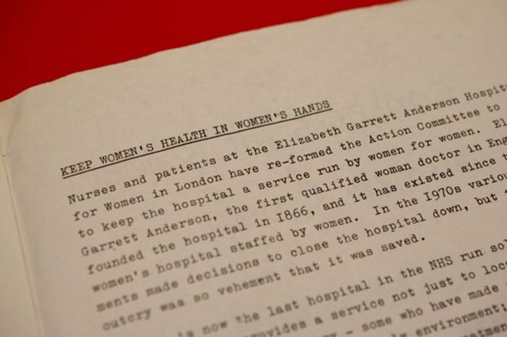 Typewritten newsletter of the radical nurses group: KEEP WOMEN'S HEALTH IN WOMEN'S HANDS