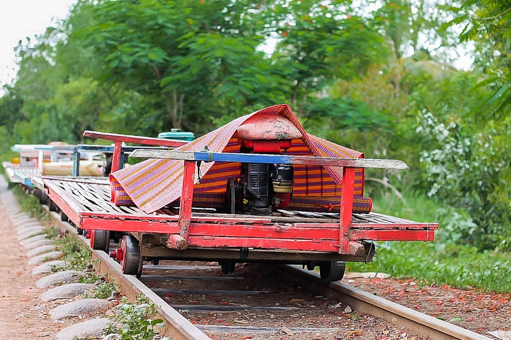 The famous Bamboo Train in Battambang
