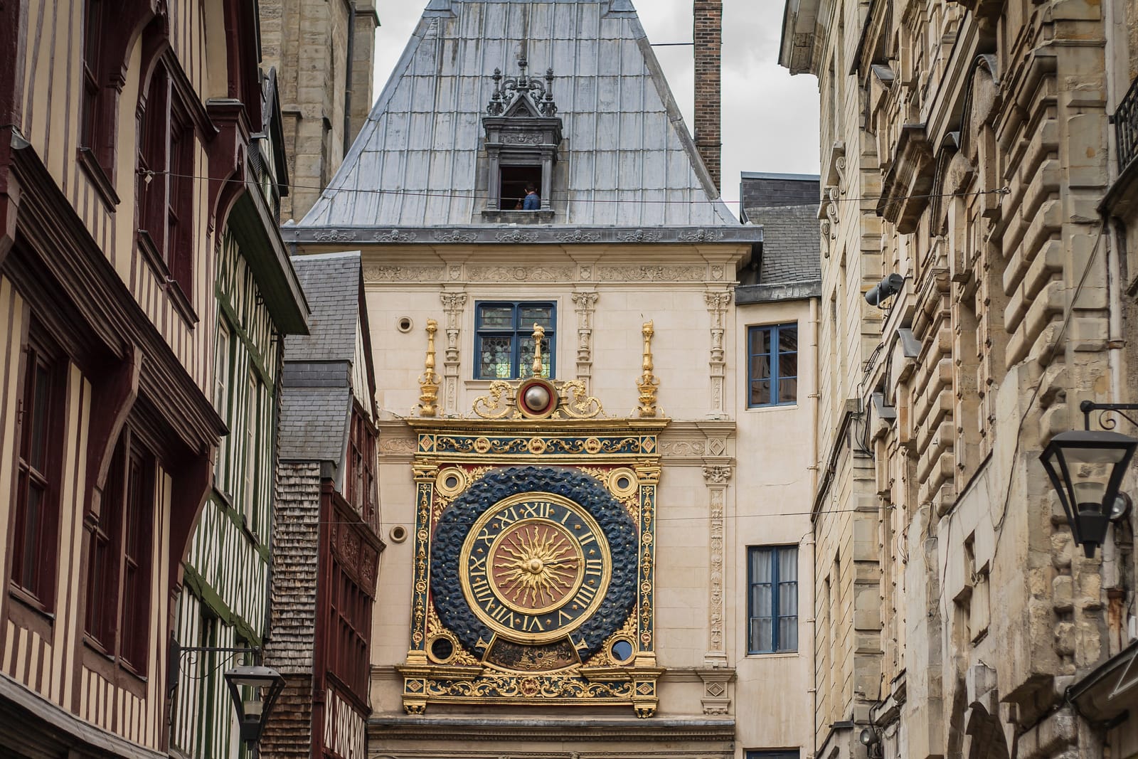 Gros Horloge astronomical clock in Rouen