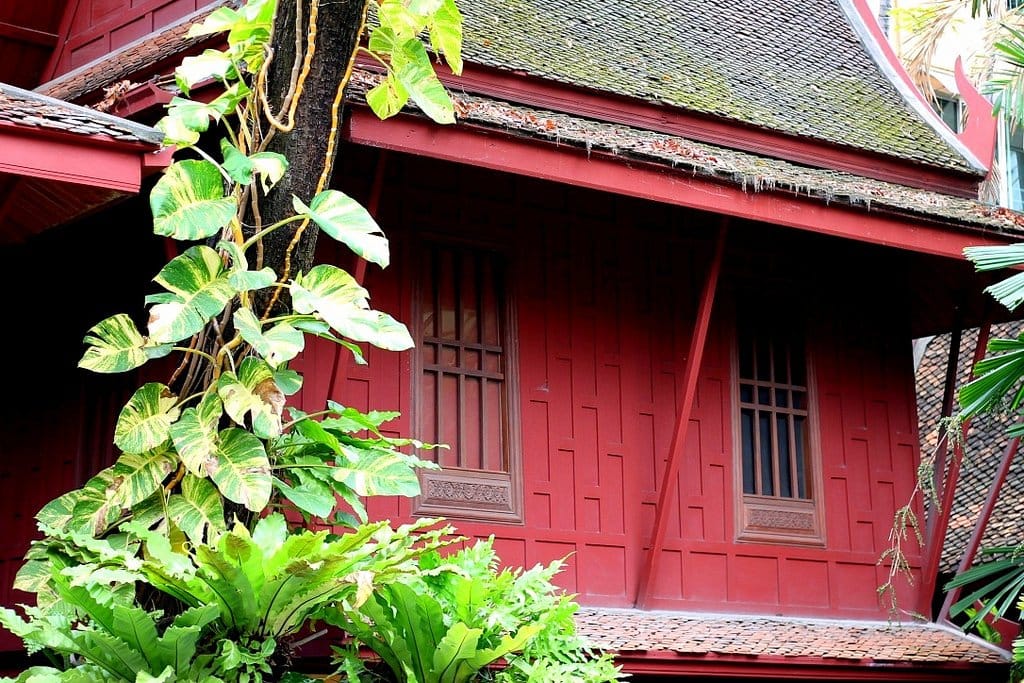 Jim Thompson House exterior with traditional Thai wooden architecture in Bangkok