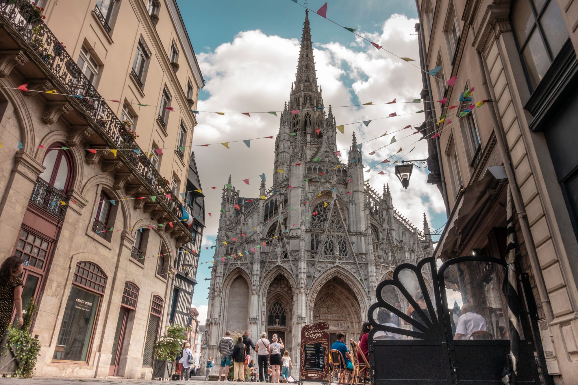 Rouen Cathedral Gothic facade, Normandy