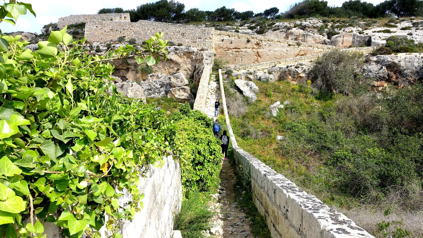 Hiking the Victoria Lines Malta trail along the historic Great Wall of Malta fortifications