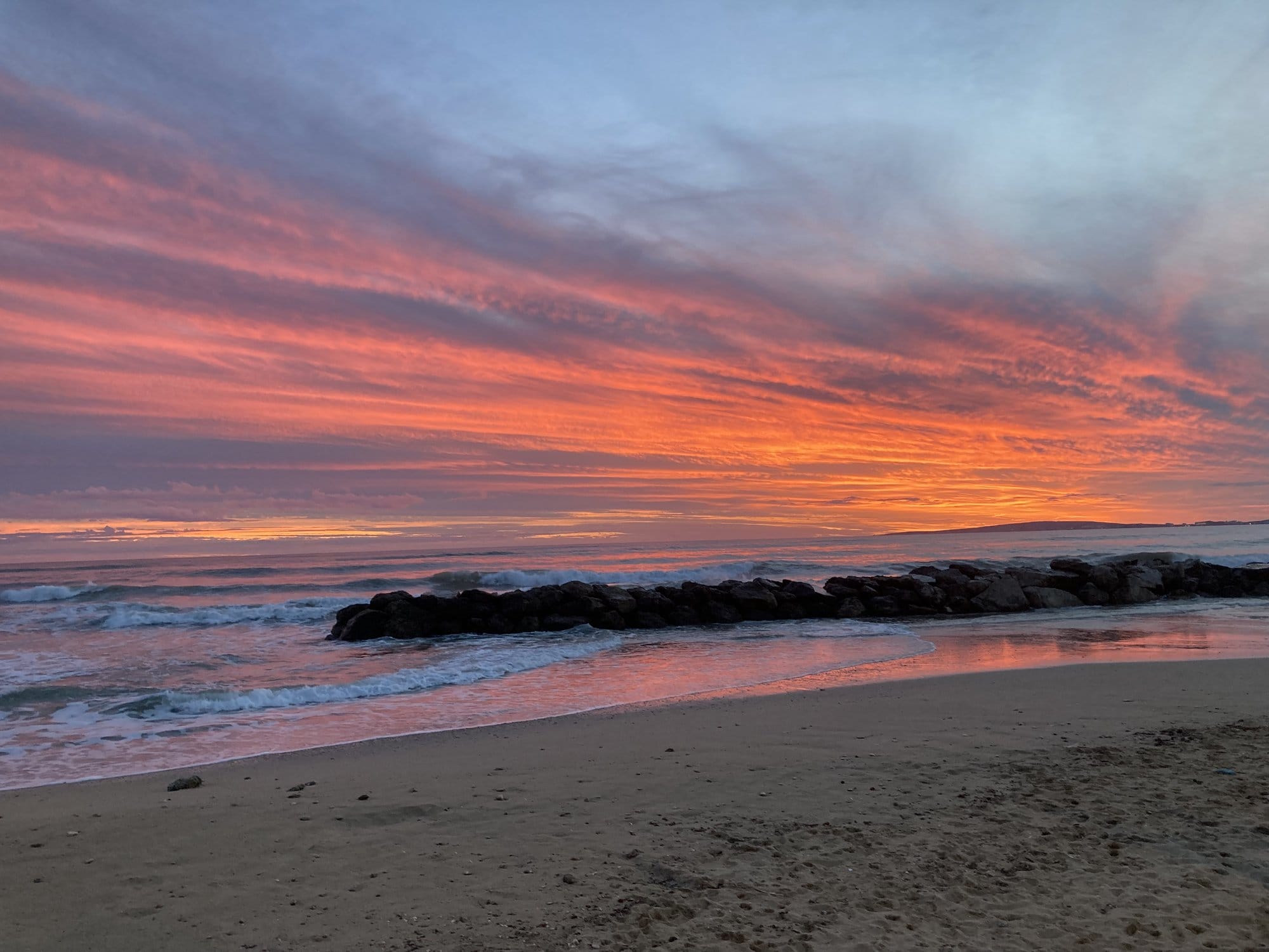 Dramatic beach sunset — Palma, Spain
