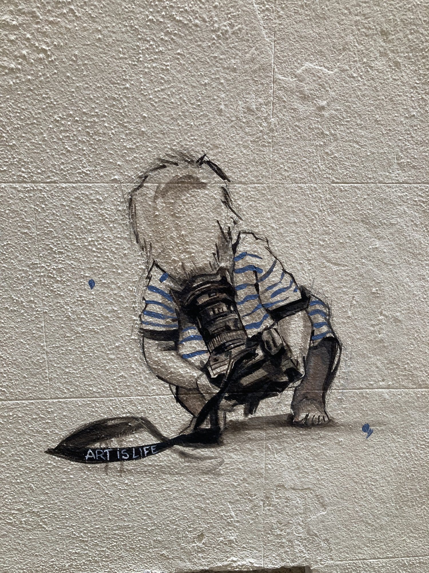 Acrobatic street art figure — Palma, Spain