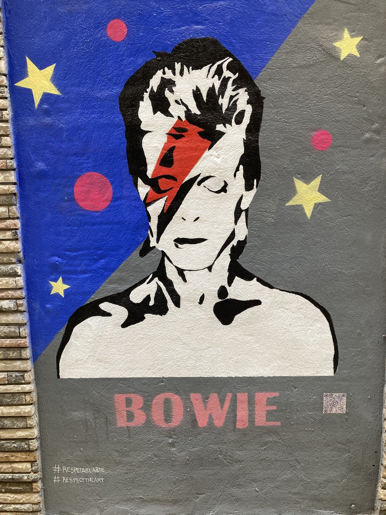 David Bowie street art — Palma, Spain