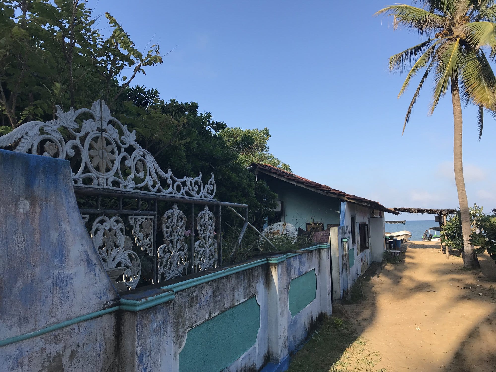 Weathered fishing shelter