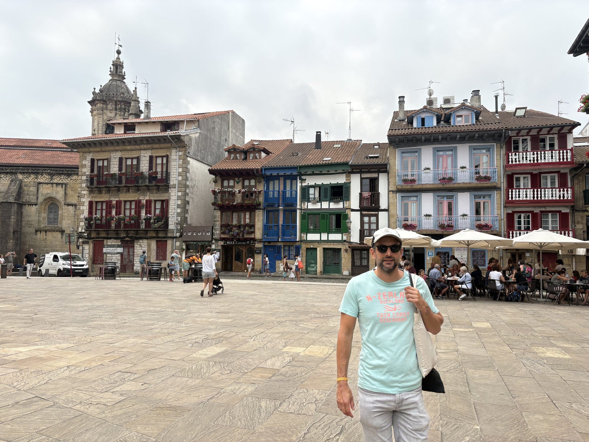 Plaza de Armas in Hondarribia, across the bay from Hendaye