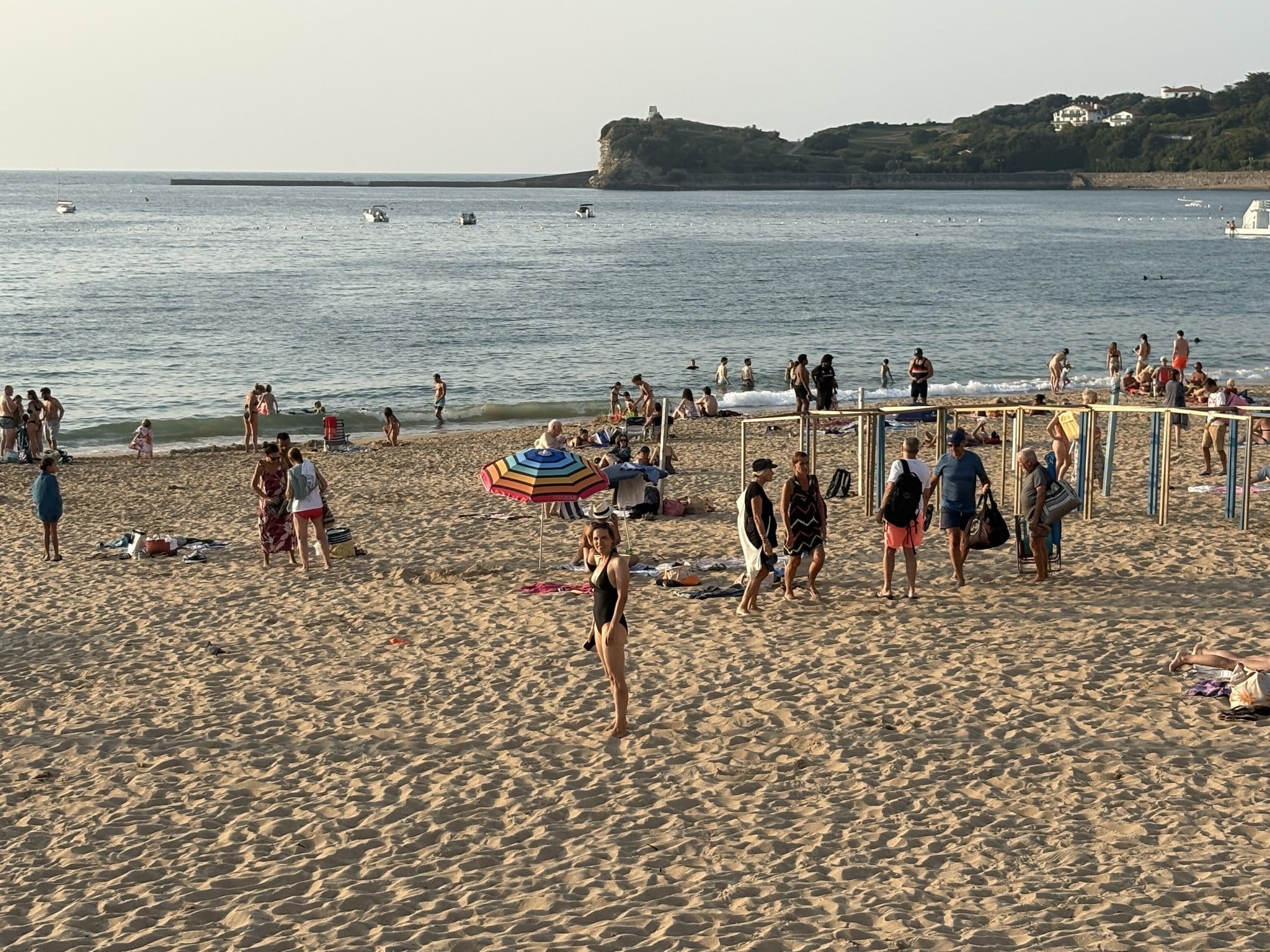 Summer beach at Saint-Jean-de-Luz on the French Basque Coast