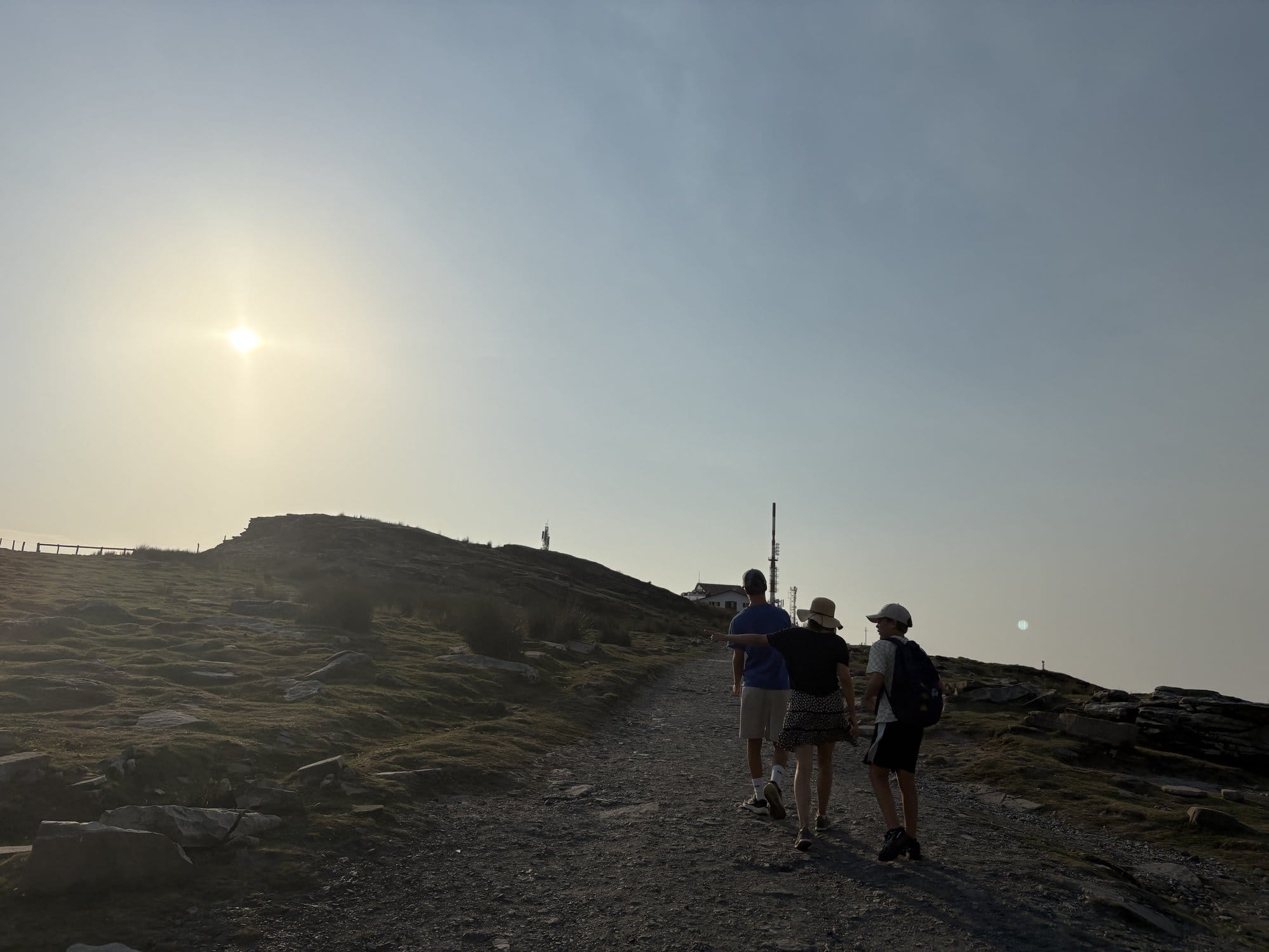 Hikers near the summit of La Rhune above Sare