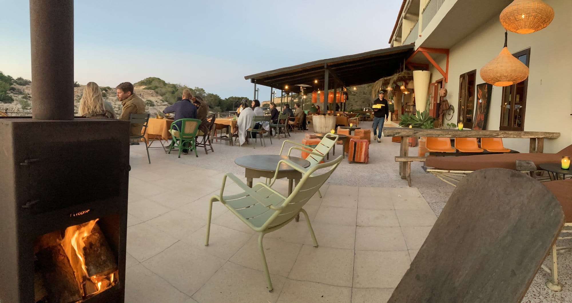 Beachfront terrace with fire pit — Ibiza, Spain