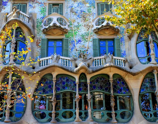 Casa Batlló on Passeig de Gràcia in Barcelona's Eixample