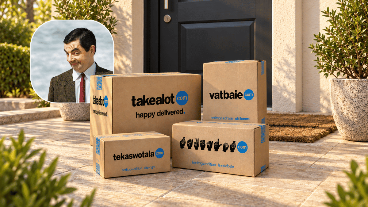 Takealot has taken its own logo off its delivery boxes for the first time in fifteen years