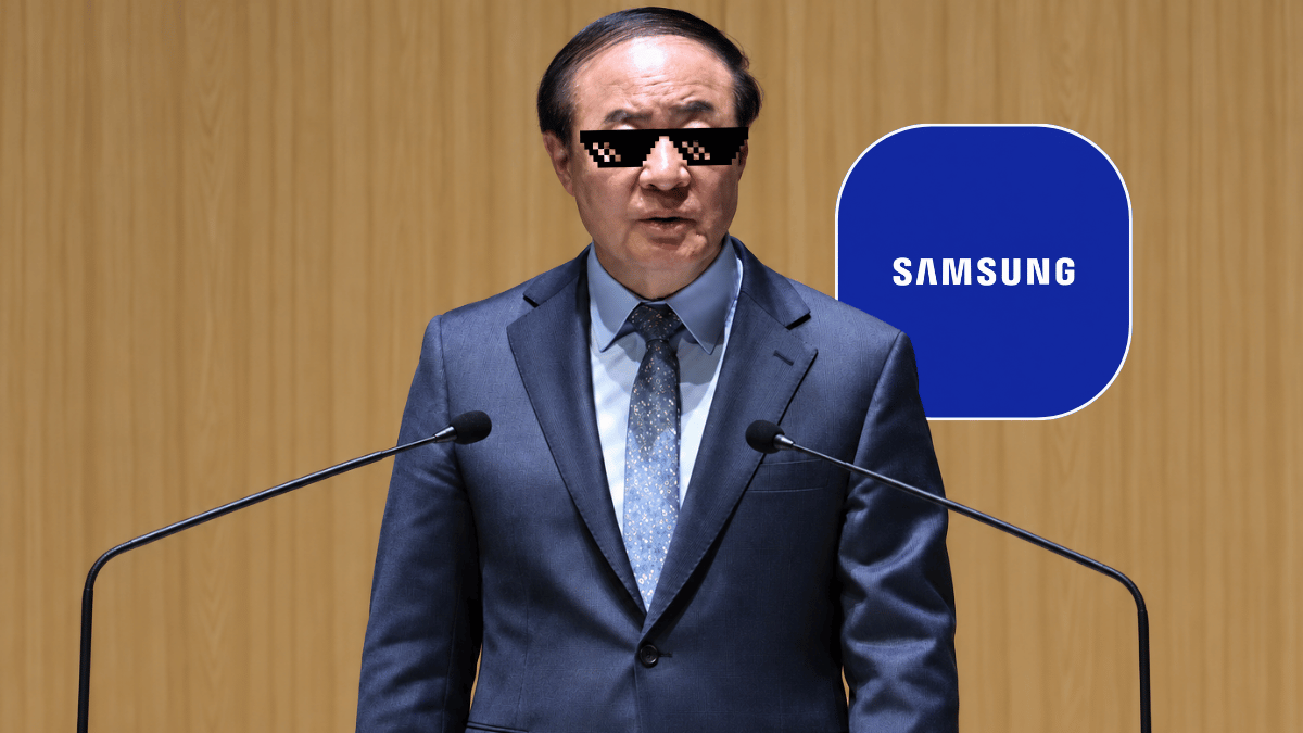 Samsung has just become the first Korean company to make 100 trillion won in a quarter, and its shares fell