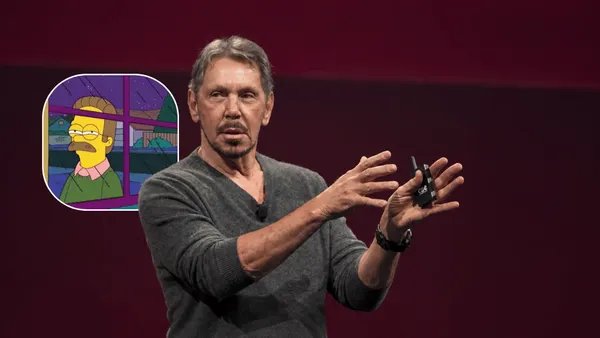 A single line in Oracle's quarterly filing showed Larry Ellison heading for the exit, and by Saturday he was not