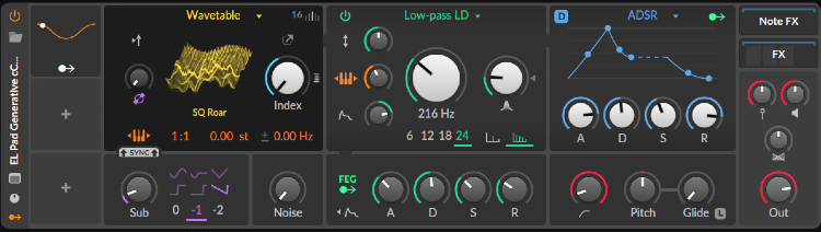 Start by creating a new instrument track and loading up the Polymer synth