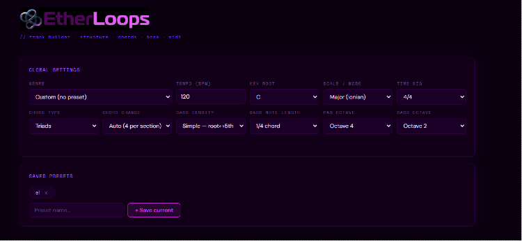 Generate Chords and Bass With Track Builder