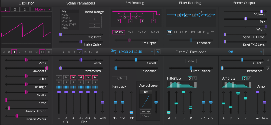 Layer 2: The deep bass drone (Surge XT)
