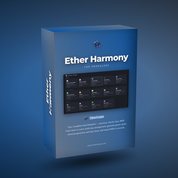 Ether Harmony — browser-based chord progression and MIDI export tool for ambient and chill producers by EtherLoops