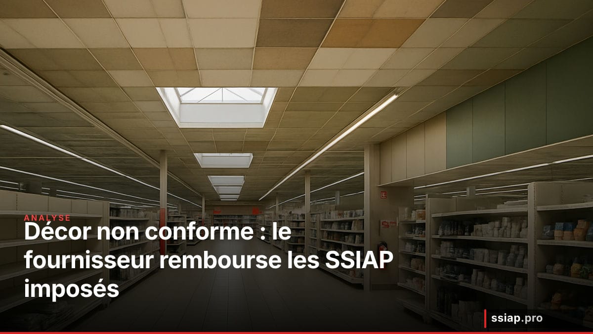 Décor non conforme en ERP type M et document juridique - responsabilité fournisseur sécurité incendie