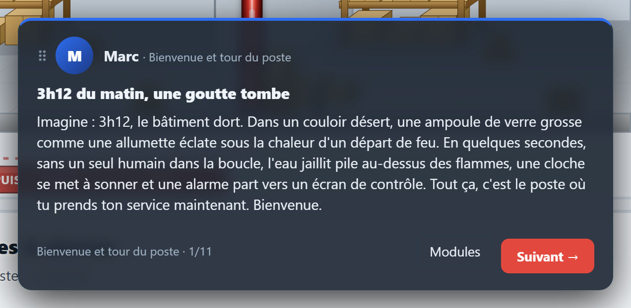 La découverte guidée explique le poste organe par organe