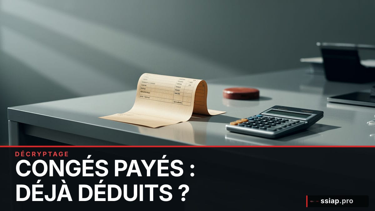 Fiche de paie et calculatrice sur un bureau - rémunération nette tout compris sécurité privée