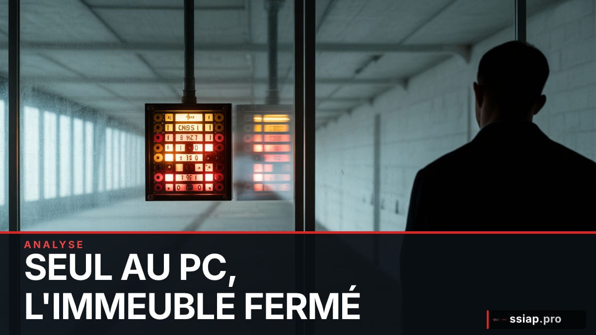 Un agent SSIAP seul au PC, et un immeuble entier fermé
