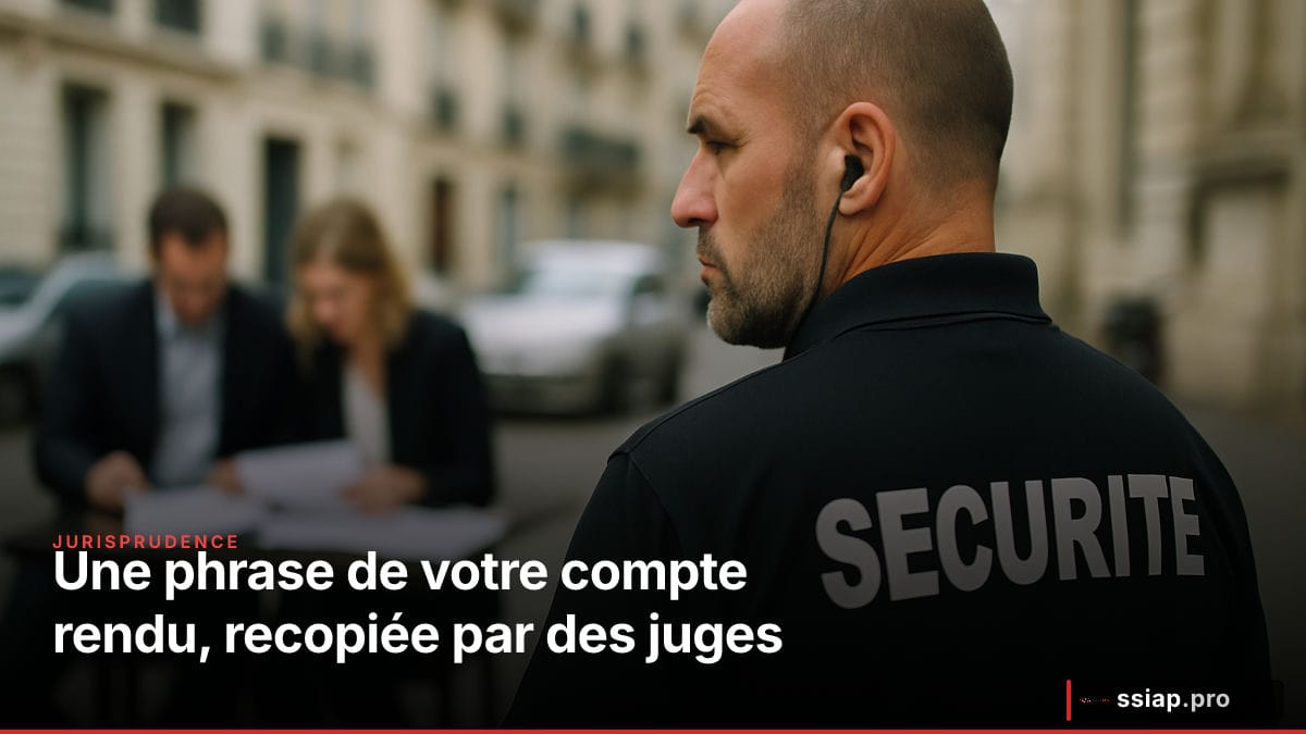 Une phrase de votre compte rendu, recopiée par des juges