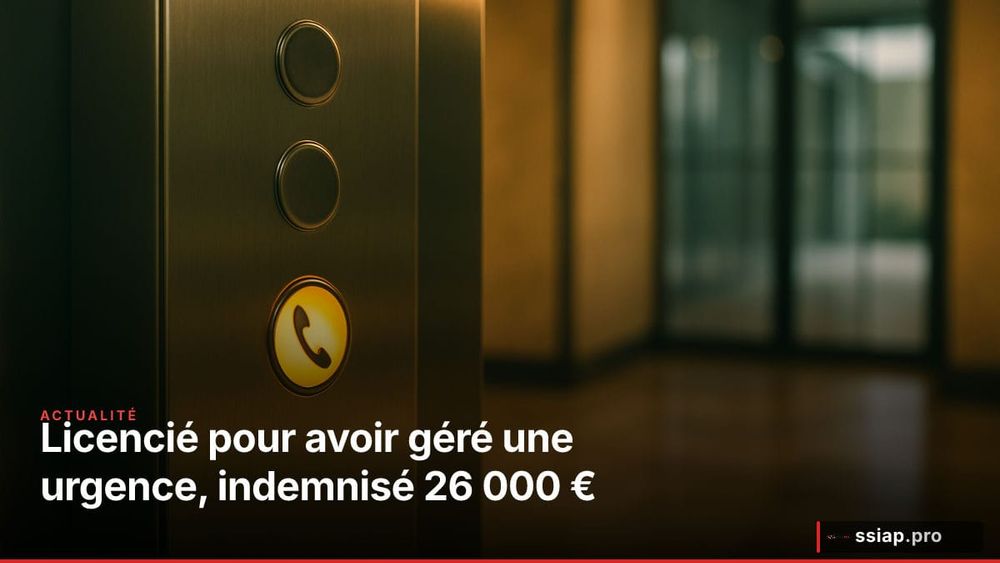 Ascenseur bloqué : un chef d'équipe SSIAP 2 sanctionné pour avoir agi en urgence, finalement indemnisé 26 000 euros image de l'article