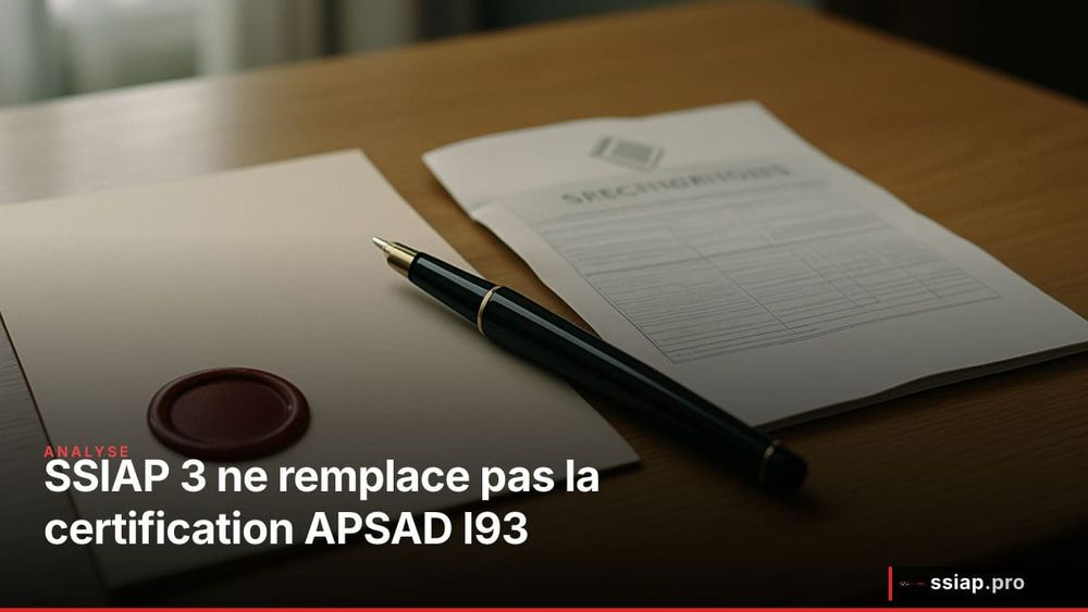 Coordination SSI : pourquoi un SSIAP 3 ne vaut pas une certification d'entreprise APSAD I93 image de l'article