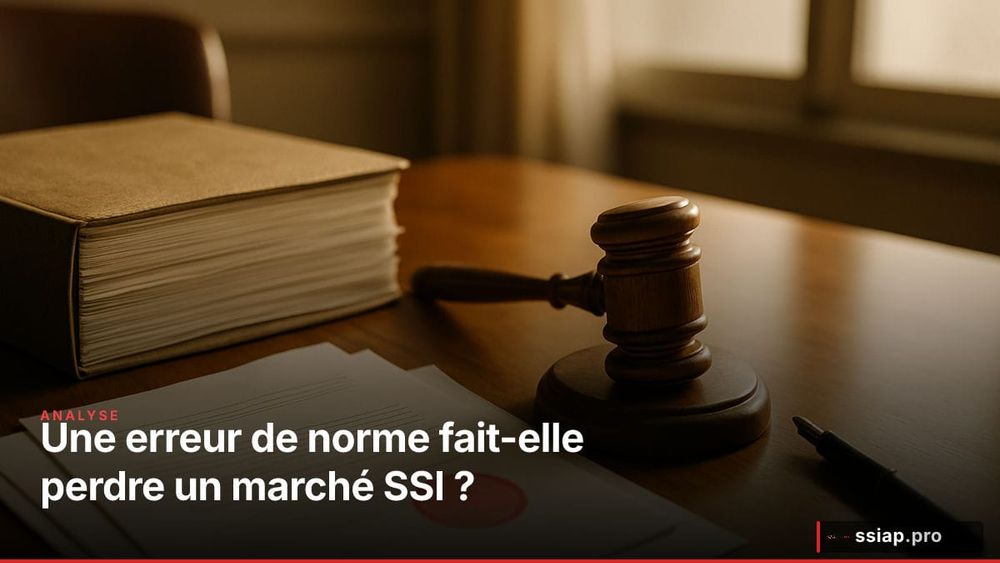 Une erreur de norme suffit-elle à faire perdre un marché de maintenance SSI ? image de l'article