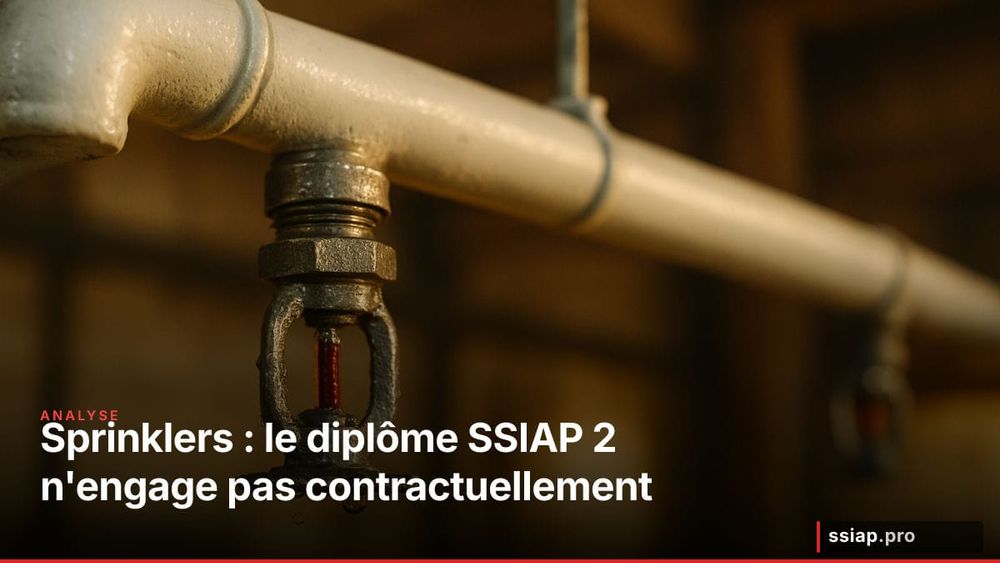 Essai de sprinklers par un SSIAP 2 : la qualification ne crée pas une obligation contractuelle image de l'article