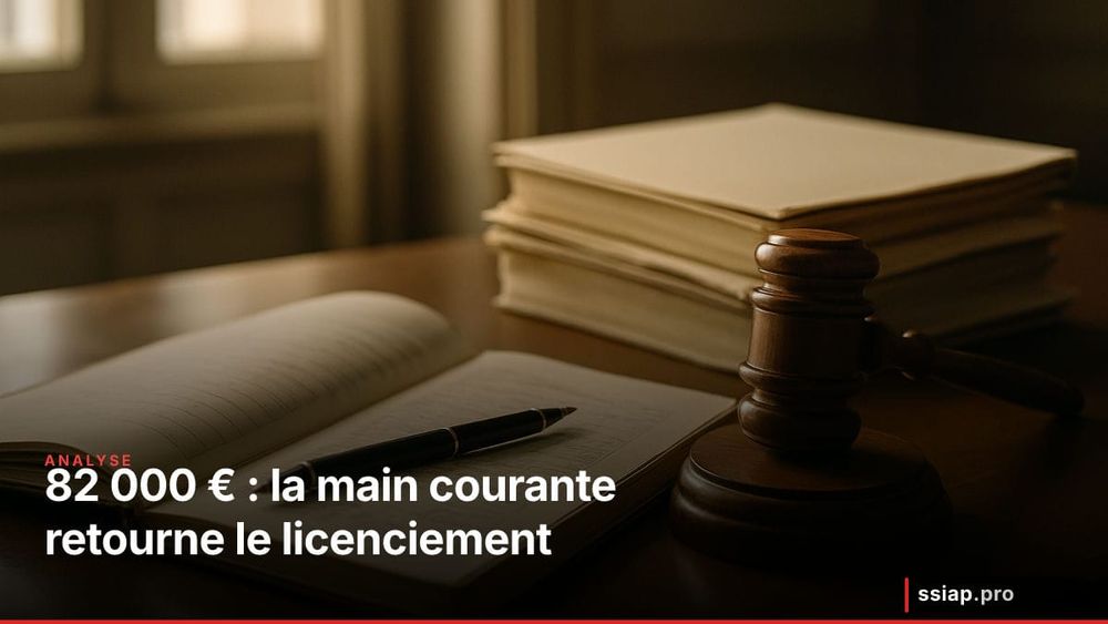 Licenciement abusif d'un SSIAP 2 : 82 000 euros qui rappellent la valeur juridique d'une main courante bien tenue image de l'article