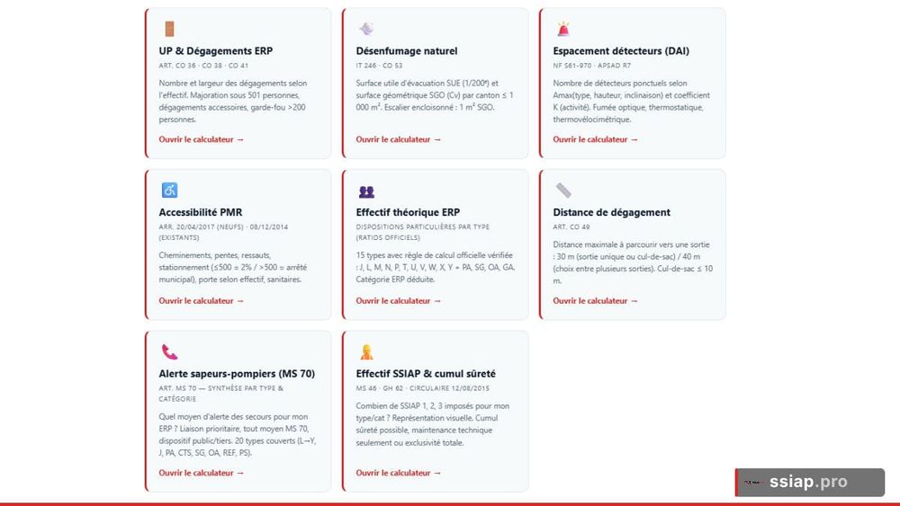Nouveau : 8 calculateurs métier gratuits pour SSIAP - dont l'effectif réglementaire en visuel image de l'article