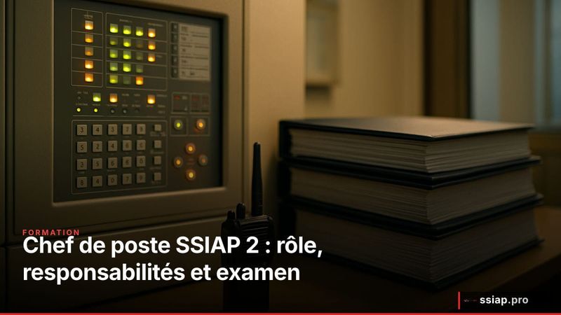 Poste de sécurité incendie PCSI avec tableau de signalisation - formation SSIAP 2 sécurité incendie